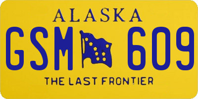 AK license plate GSM609
