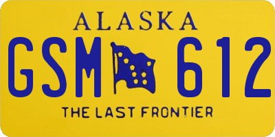 AK license plate GSM612