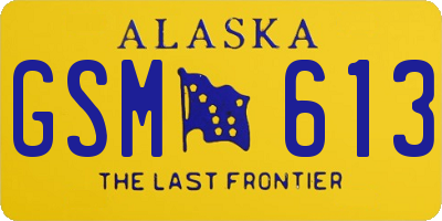 AK license plate GSM613