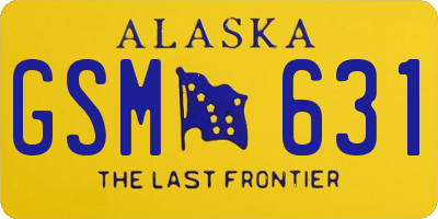 AK license plate GSM631