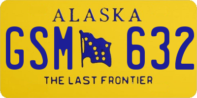 AK license plate GSM632