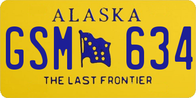 AK license plate GSM634