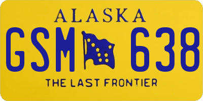 AK license plate GSM638