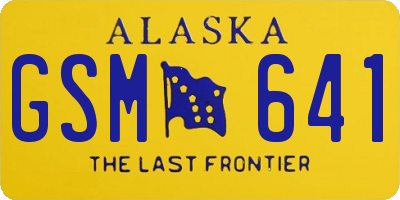 AK license plate GSM641
