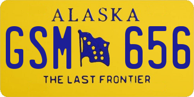 AK license plate GSM656