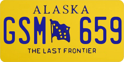AK license plate GSM659