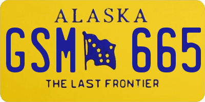 AK license plate GSM665