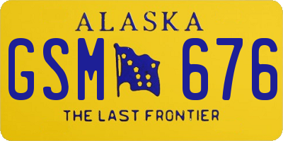AK license plate GSM676