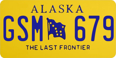 AK license plate GSM679