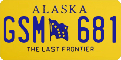 AK license plate GSM681