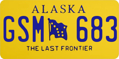 AK license plate GSM683