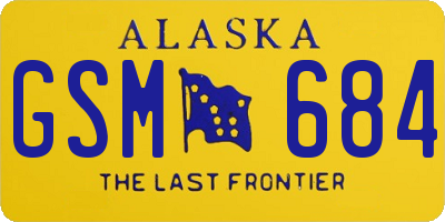AK license plate GSM684