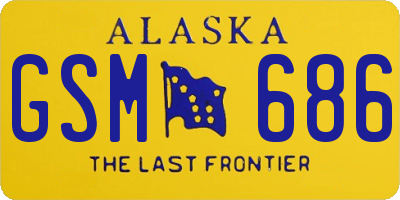 AK license plate GSM686