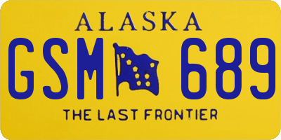 AK license plate GSM689