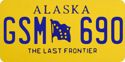 AK license plate GSM690