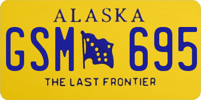 AK license plate GSM695