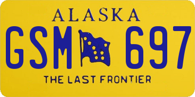 AK license plate GSM697