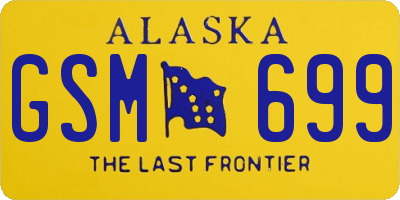 AK license plate GSM699