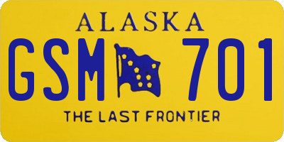 AK license plate GSM701