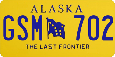 AK license plate GSM702