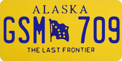 AK license plate GSM709
