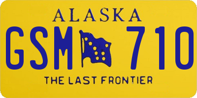 AK license plate GSM710