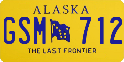 AK license plate GSM712