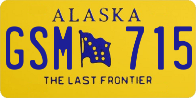 AK license plate GSM715