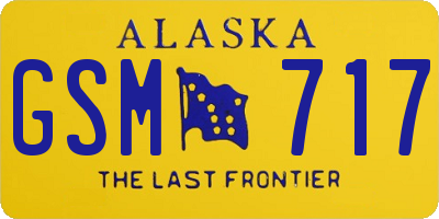 AK license plate GSM717