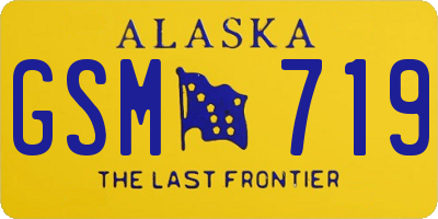 AK license plate GSM719