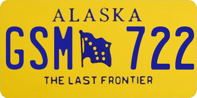 AK license plate GSM722