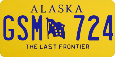 AK license plate GSM724