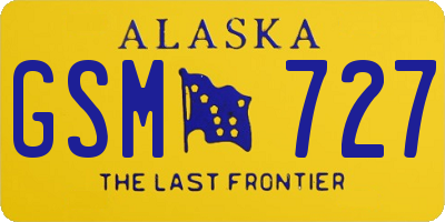 AK license plate GSM727