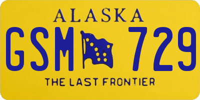 AK license plate GSM729