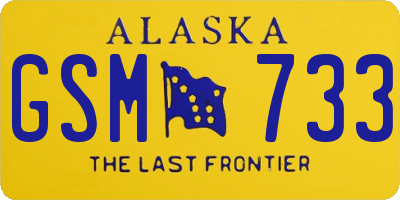 AK license plate GSM733