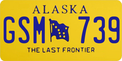 AK license plate GSM739