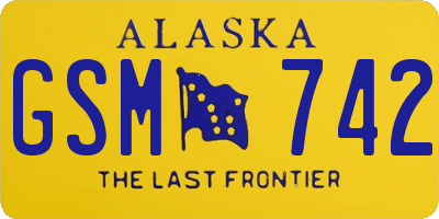 AK license plate GSM742