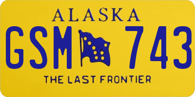 AK license plate GSM743