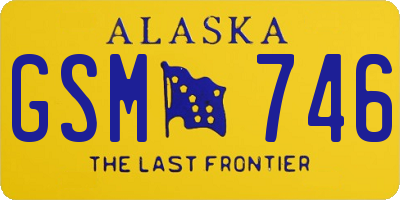 AK license plate GSM746
