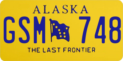 AK license plate GSM748