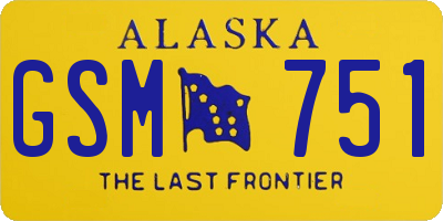 AK license plate GSM751