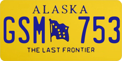 AK license plate GSM753