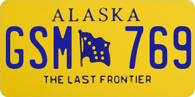 AK license plate GSM769