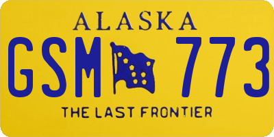 AK license plate GSM773