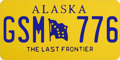 AK license plate GSM776