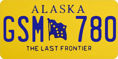 AK license plate GSM780