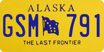 AK license plate GSM791