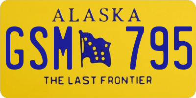 AK license plate GSM795