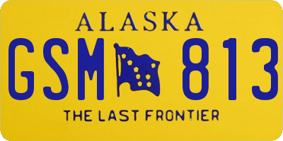 AK license plate GSM813