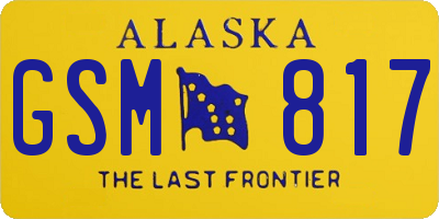 AK license plate GSM817
